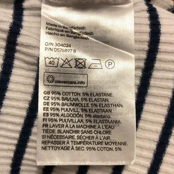 Divided by H&M Striped Off the Shoulder Crop Top Size Large - Picture 5 of 6